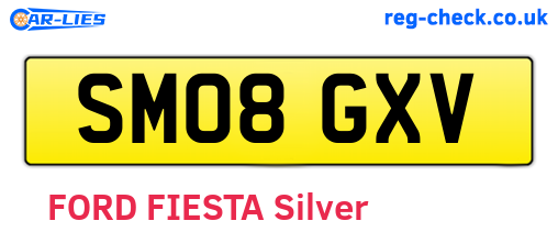 SM08GXV are the vehicle registration plates.