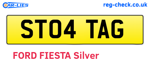 ST04TAG are the vehicle registration plates.