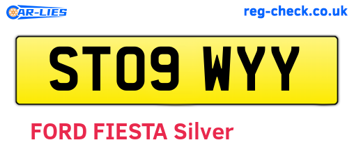 ST09WYY are the vehicle registration plates.