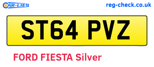 ST64PVZ are the vehicle registration plates.