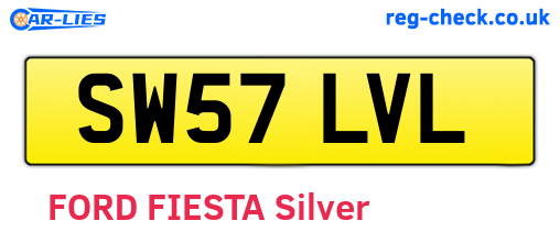 SW57LVL are the vehicle registration plates.