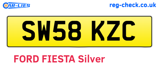 SW58KZC are the vehicle registration plates.