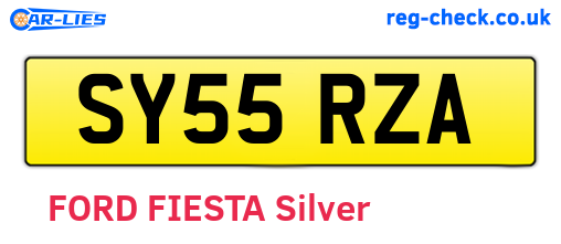 SY55RZA are the vehicle registration plates.