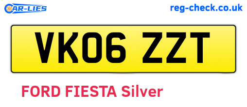 VK06ZZT are the vehicle registration plates.