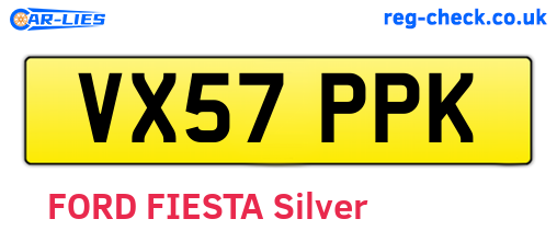 VX57PPK are the vehicle registration plates.