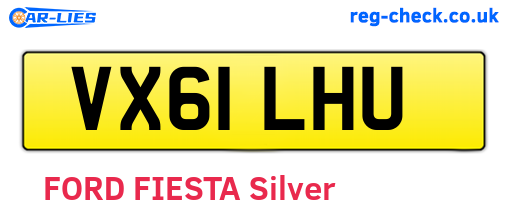 VX61LHU are the vehicle registration plates.