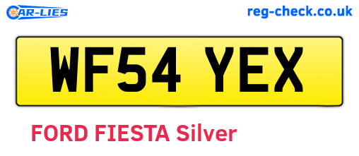 WF54YEX are the vehicle registration plates.