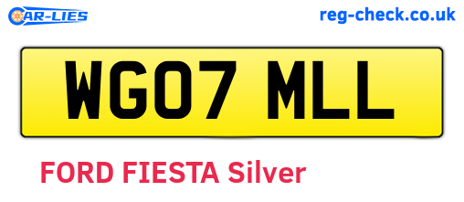 WG07MLL are the vehicle registration plates.