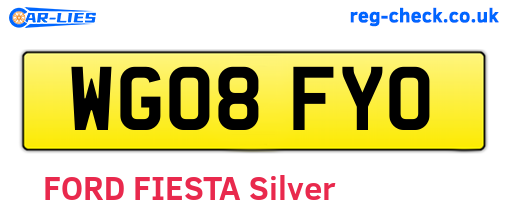 WG08FYO are the vehicle registration plates.