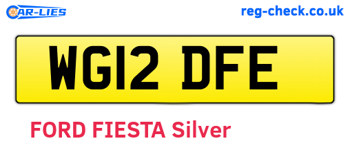 WG12DFE are the vehicle registration plates.
