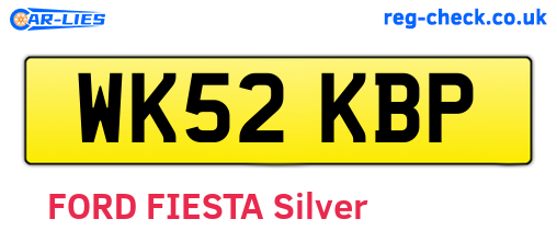 WK52KBP are the vehicle registration plates.