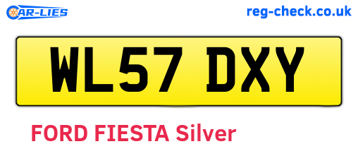 WL57DXY are the vehicle registration plates.