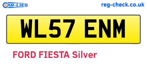 WL57ENM are the vehicle registration plates.