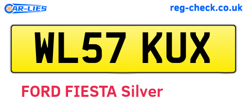 WL57KUX are the vehicle registration plates.
