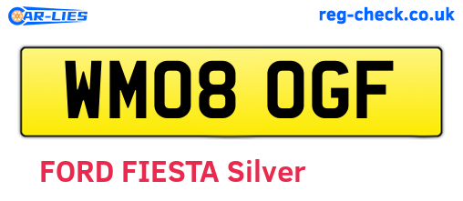 WM08OGF are the vehicle registration plates.