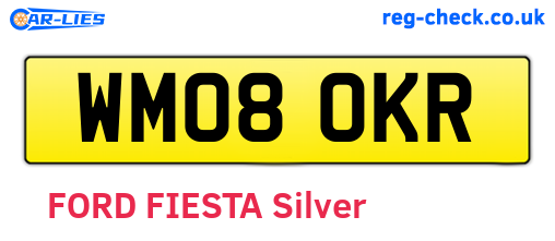 WM08OKR are the vehicle registration plates.