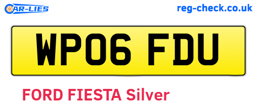 WP06FDU are the vehicle registration plates.