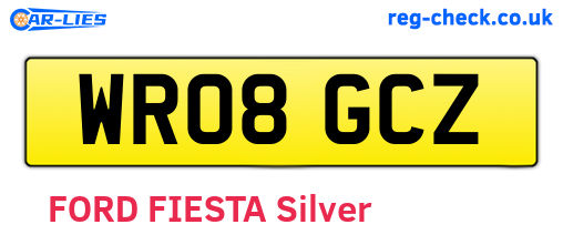 WR08GCZ are the vehicle registration plates.