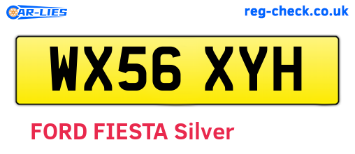 WX56XYH are the vehicle registration plates.