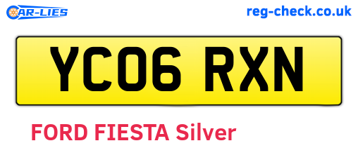 YC06RXN are the vehicle registration plates.