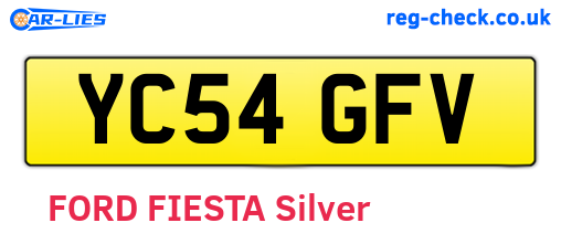 YC54GFV are the vehicle registration plates.