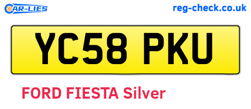 YC58PKU are the vehicle registration plates.