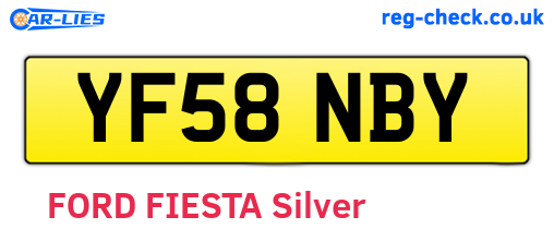 YF58NBY are the vehicle registration plates.