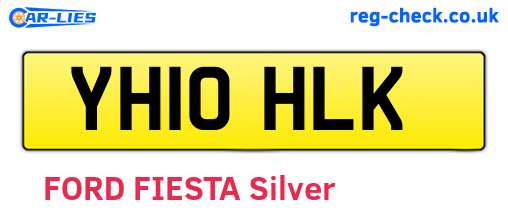 YH10HLK are the vehicle registration plates.