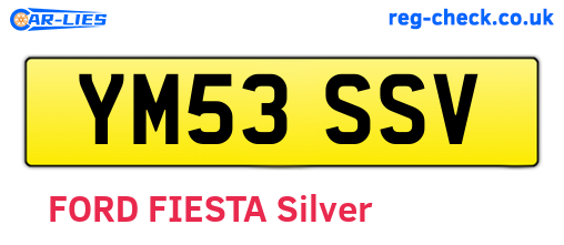 YM53SSV are the vehicle registration plates.