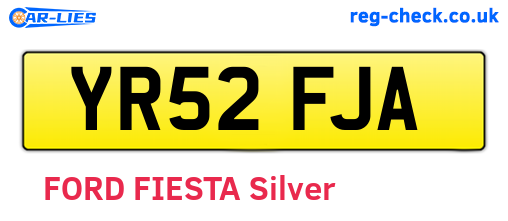 YR52FJA are the vehicle registration plates.