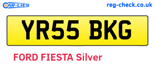 YR55BKG are the vehicle registration plates.