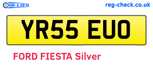 YR55EUO are the vehicle registration plates.
