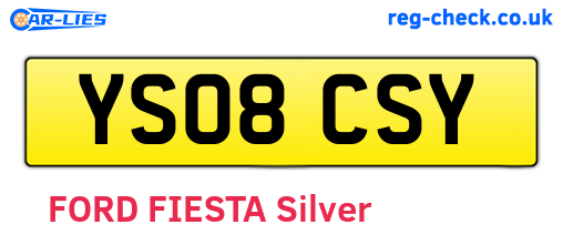 YS08CSY are the vehicle registration plates.