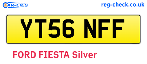 YT56NFF are the vehicle registration plates.