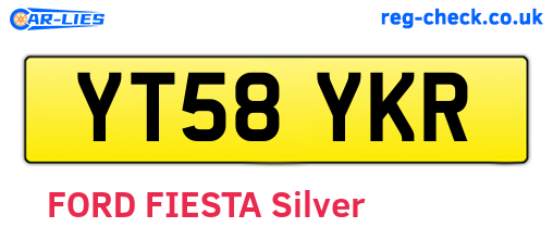 YT58YKR are the vehicle registration plates.