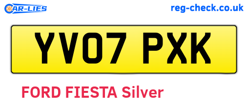 YV07PXK are the vehicle registration plates.
