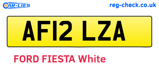 AF12LZA are the vehicle registration plates.
