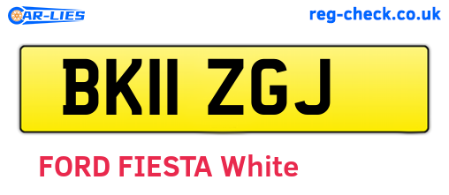 BK11ZGJ are the vehicle registration plates.
