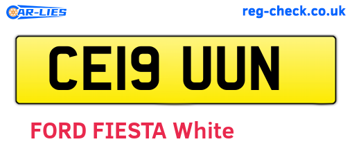 CE19UUN are the vehicle registration plates.