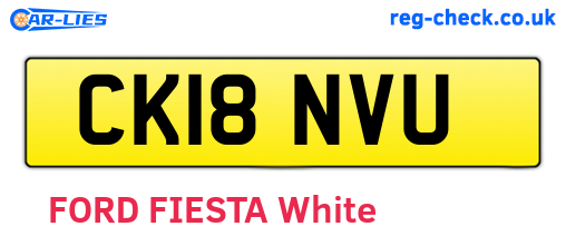 CK18NVU are the vehicle registration plates.