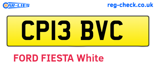 CP13BVC are the vehicle registration plates.