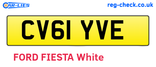 CV61YVE are the vehicle registration plates.