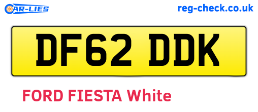 DF62DDK are the vehicle registration plates.