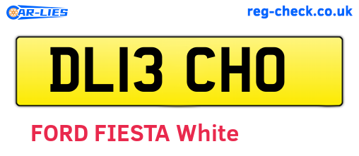 DL13CHO are the vehicle registration plates.