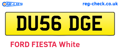 DU56DGE are the vehicle registration plates.