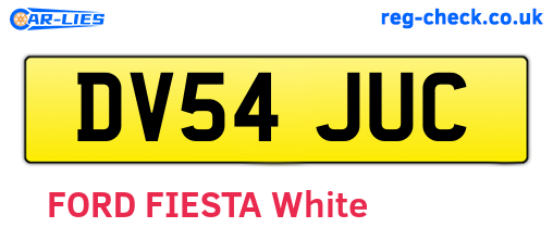 DV54JUC are the vehicle registration plates.