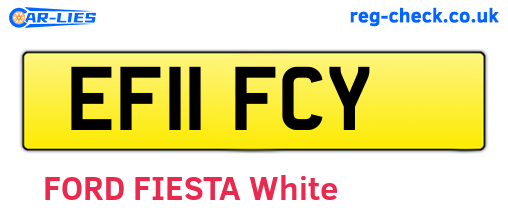 EF11FCY are the vehicle registration plates.