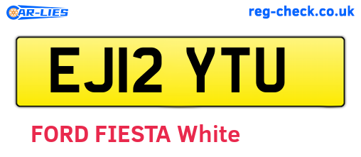 EJ12YTU are the vehicle registration plates.