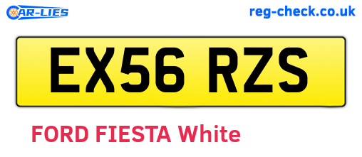 EX56RZS are the vehicle registration plates.