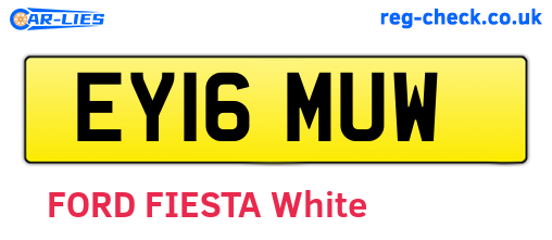 EY16MUW are the vehicle registration plates.